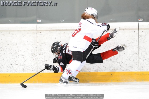 2015-11-21 Aosta B-Hockey Milano Rossoblu U14 2196 Sara Conte